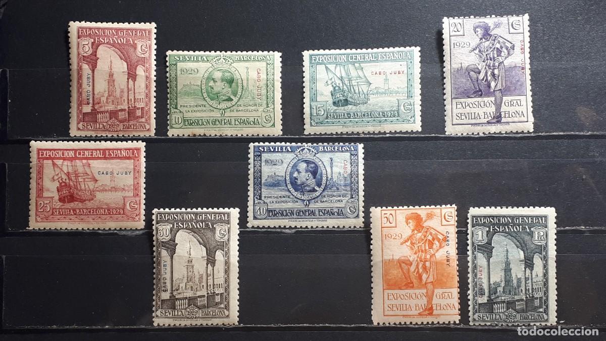Sellos: CABO JUBY. A&Ntilde;O 1929. *. EDIFIL 40/8. FALTA 49/50.