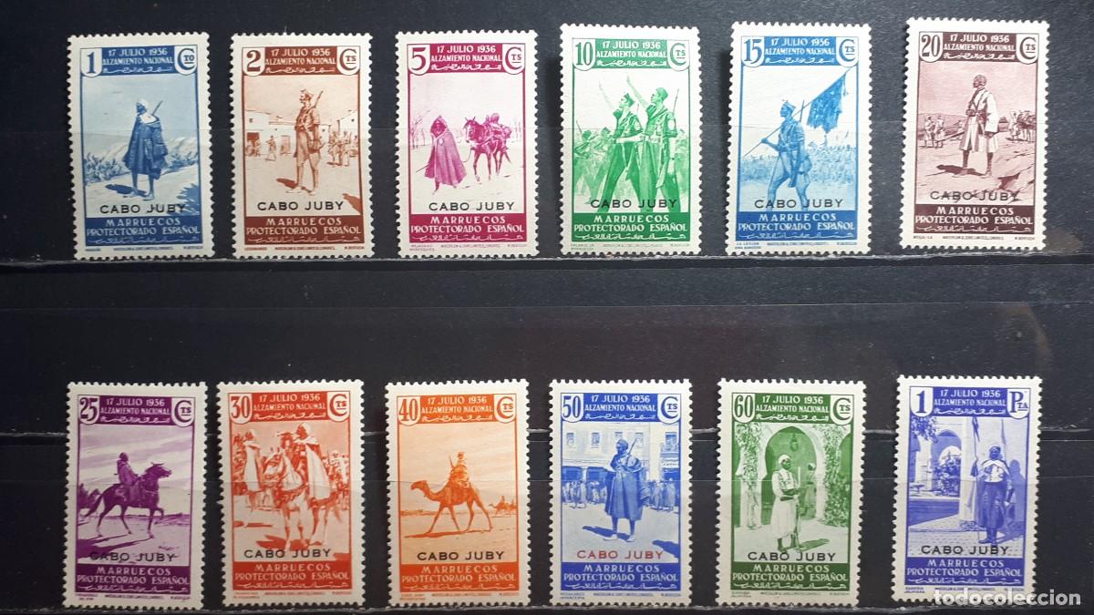 Sellos: CABO JUBY. A&Ntilde;O 1937. *. EDIFIL 85/96.