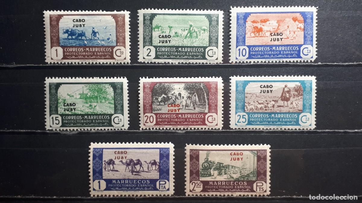 Sellos: CABO JUBY. A&Ntilde;O 1944. *. EDIFIL 138/9, 141/4, 149/50.