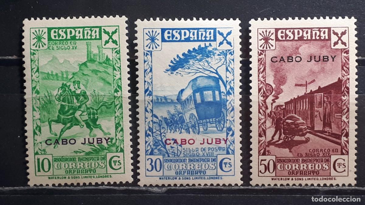 Sellos: CABO JUBY. A&Ntilde;O 1938. *. EDIFIL beneficencia 2/4