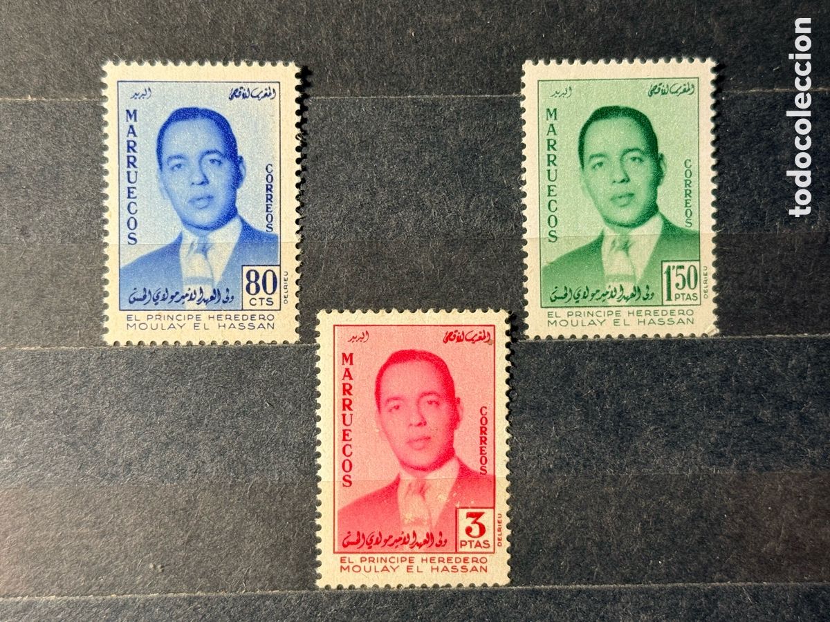 Sellos: Espa&ntilde;a. 1957. Reino independiente de Marruecos. Zona norte. Edifil 24/26. Nuevos **