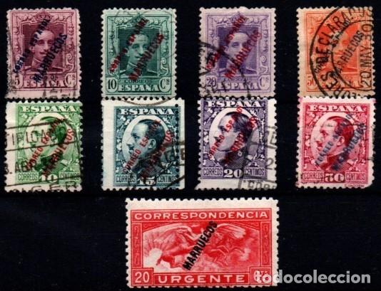 Sellos: T&aacute;nger n&ordm; 19/22, 64/7, 84. A&ntilde;o 1923/33