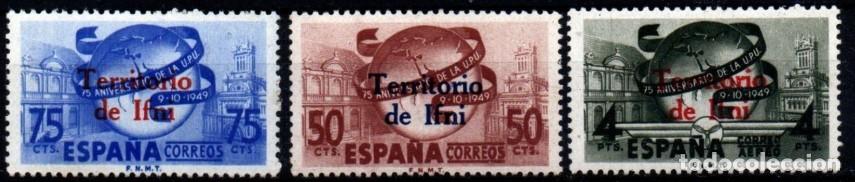 Sellos: Ifni n&ordm; 65/67. A&ntilde;o 1949