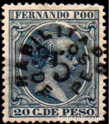 Sellos: Fernando Poo n&ordm; 38. A&ntilde;o 1896/1900