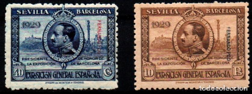 Sellos: Fernando Poo n&ordm; 174, 178. A&ntilde;o 1929