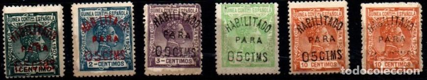 Sellos: Guinea espa&ntilde;ola n&ordm; 58S/Y. A&ntilde;o 1908/9