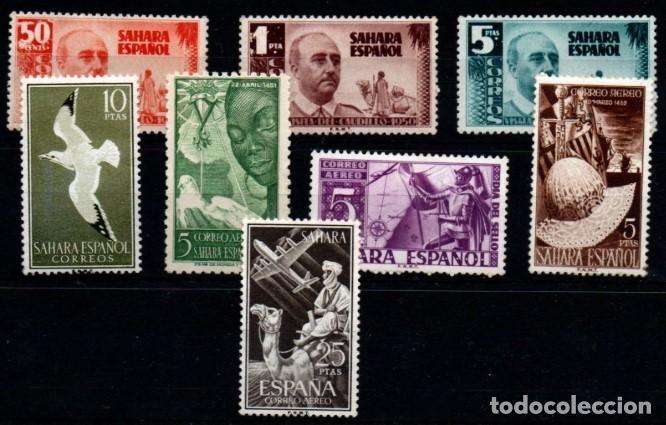 Sellos: Sahara espa&ntilde;ol n&ordm; 86/90, 97, 189. A&ntilde;o 1950/61