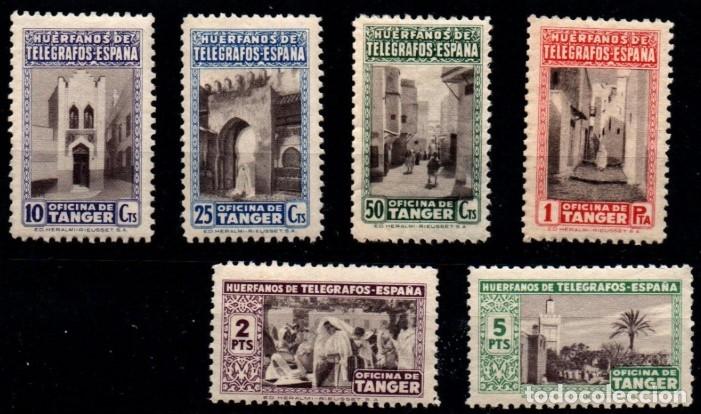 Sellos: T&aacute;nger (Beneficencia) n&ordm; 41/46. A&ntilde;o 1946