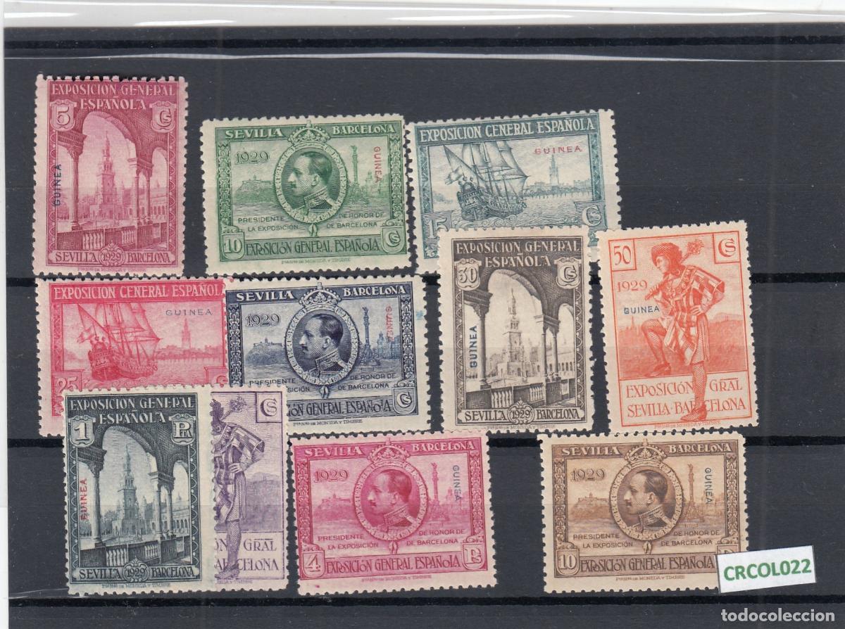 Sellos: CRCOL022 SELLO COLONIA GUINEA ESPA&Ntilde;OLA CAT 191-201 SIN CHARNELA