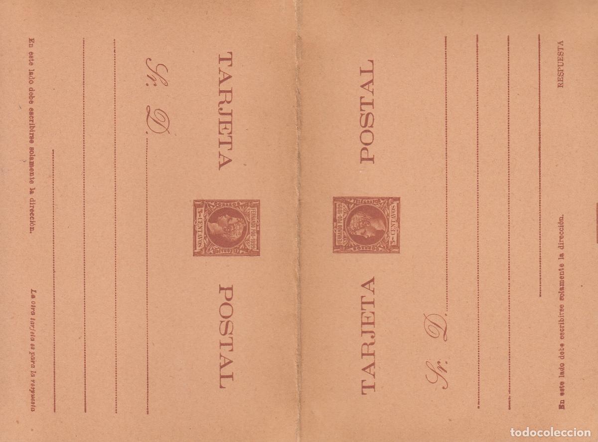 Sellos: CRCOL355 COLONIA FERNANDO POO. ENTERO POSTAL N&ordm; 8 CON RESPUESTA