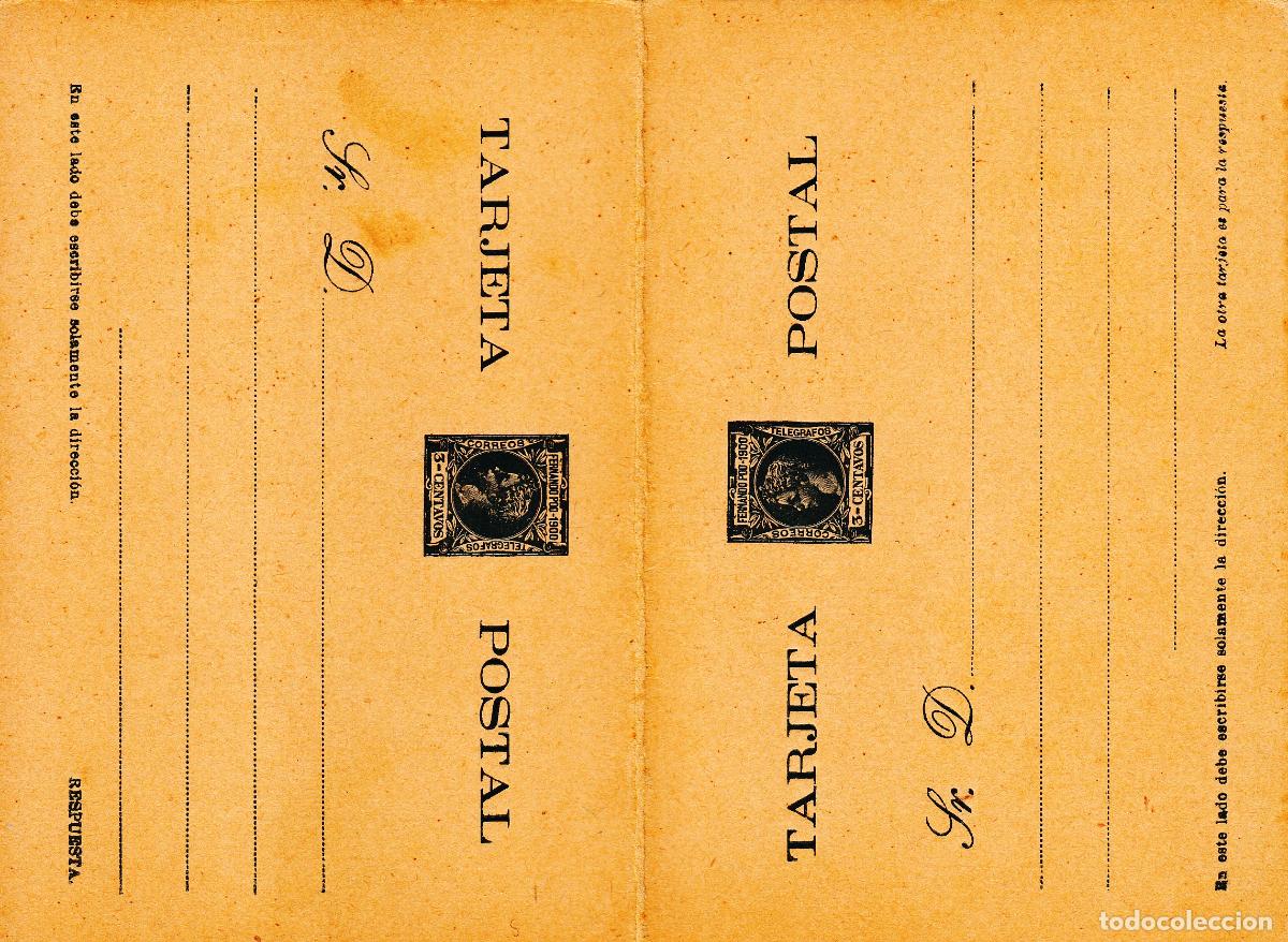 Sellos: CRCOL358 COLONIA FERNANDO POO. ENTERO POSTAL N&ordm; 16 CON RESPUESTA