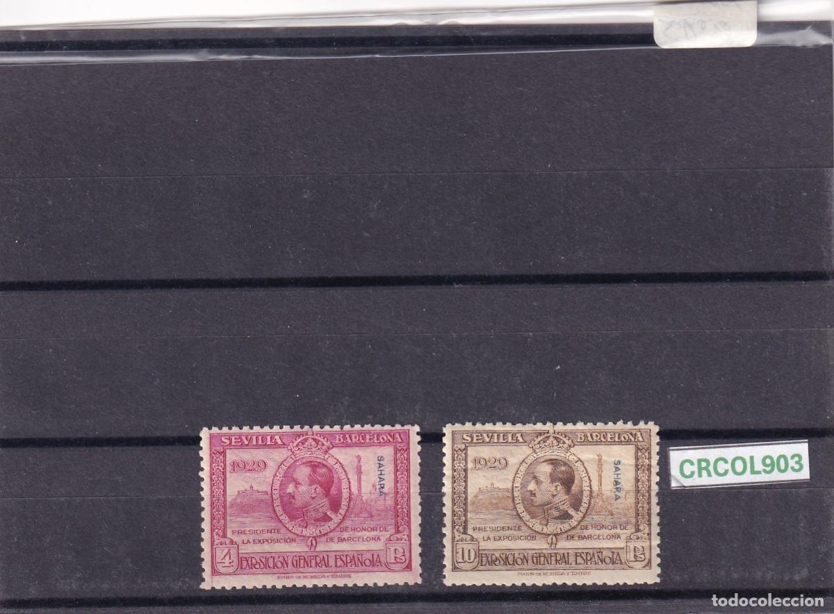 Sellos: CRCOL903 SELLOS ESPA&Ntilde;A COLONIA SAHARA N&ordm; CAT. 34-35 XX SIN CHARNELA