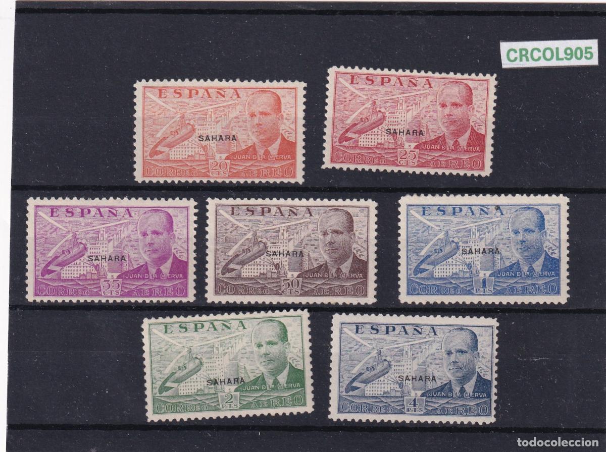 Sellos: CRCOL905 SELLOS COLONIA SAHARA EMISION PRIVADA N&ordm; CAT 62A/62G MARQUILLADOS