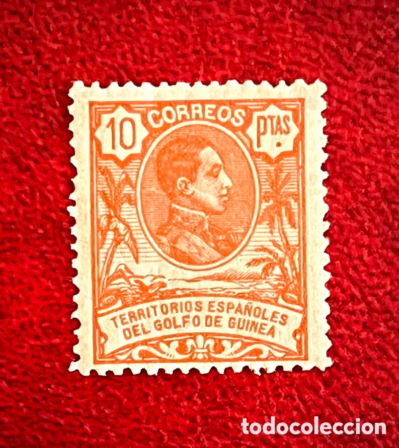 Sellos: Bonito sello Territorios Espa&ntilde;oles Golfo de Guinea 1909