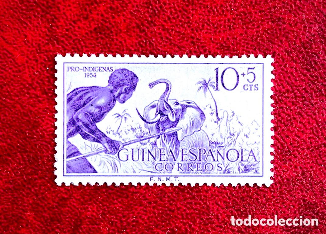 Sellos: Bonito Sello Pro Ind&iacute;gena Guinea Espa&ntilde;ola 1954