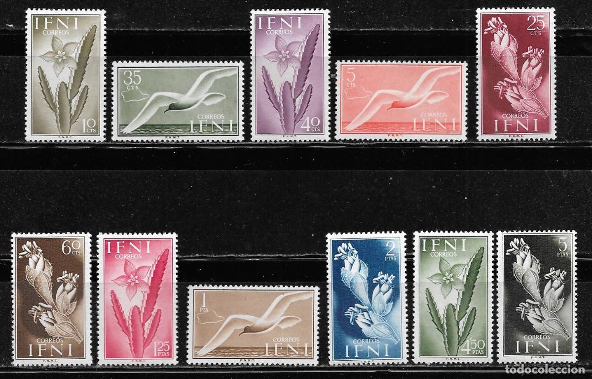 Sellos: IFNI 1954, EDIFIL 103/13 - FAUNA Y FLORA. MNH.