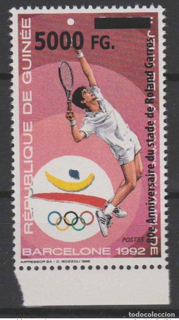 Sellos: Guinea 2008 Mi. 6300 sobrecargado Barcelona 1992 Juegos Ol&iacute;mpicos Roland Garros