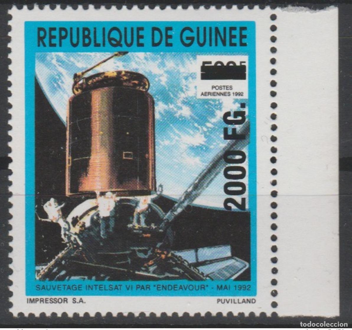 Sellos: Guinea 2009 Mi. 6721 sobrecargado Space Intelsat Endeavour Airmail