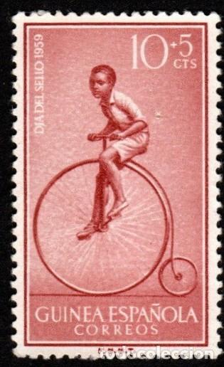 Sellos: Guinea Espa&ntilde;ola. D&iacute;a del Sello. 1959. Edifil-395-397. Serie completa. Usado