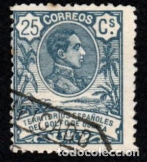 Sellos: Guinea Espa&ntilde;ola. Alfonso XIII. 1909. Edifil-65. Usado