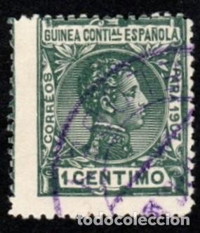 Sellos: Guinea Espa&ntilde;ola. Alfonso XIII. 1907. Edifil-43. Usado