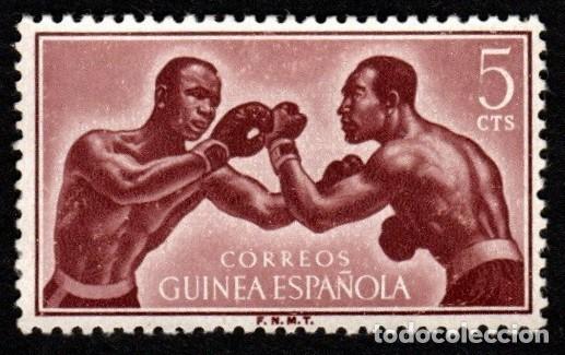 Sellos: Guinea Espa&ntilde;ola. Deportes. 1958. Edifil-376-383. Falta el 382. Usado