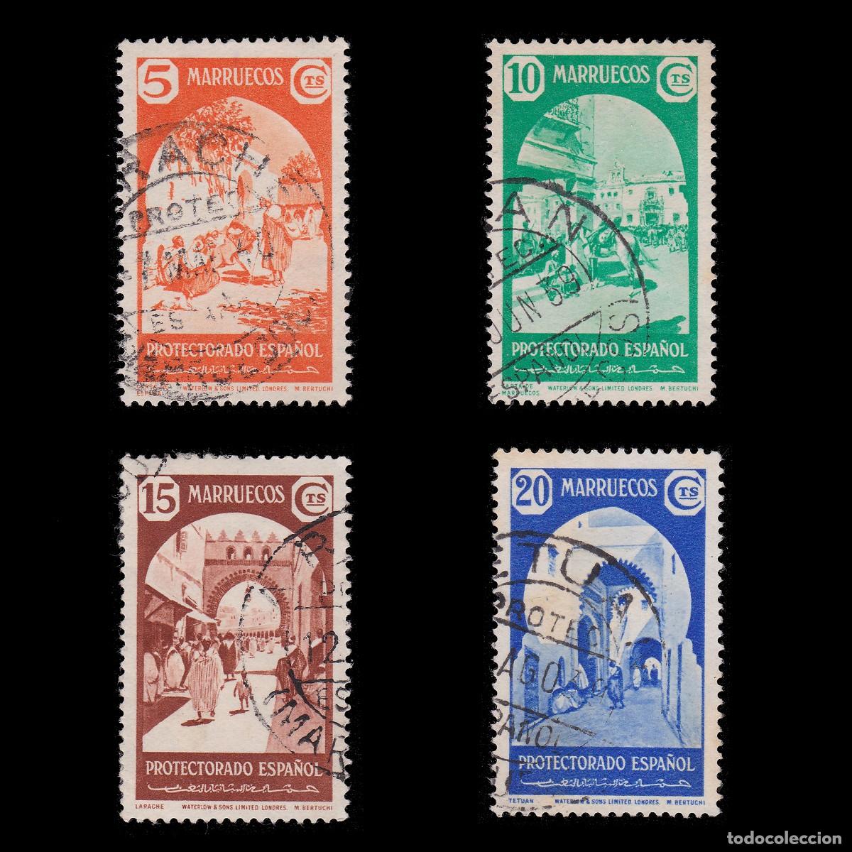 Sellos: MARRUECOS ESPA&Ntilde;OL.1939. Serie. MATASELO. EDIFIL 196-199 + OBSEQUIO.