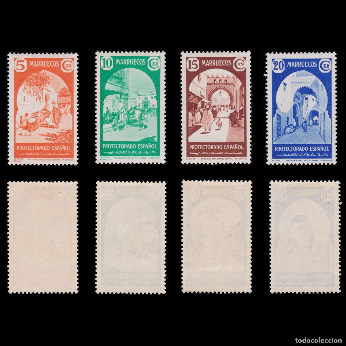 Sellos: MARRUECOS ESPA&Ntilde;OL.1939. Serie. Nuevo*. EDIFIL 196-199 + OBSEQUIO.