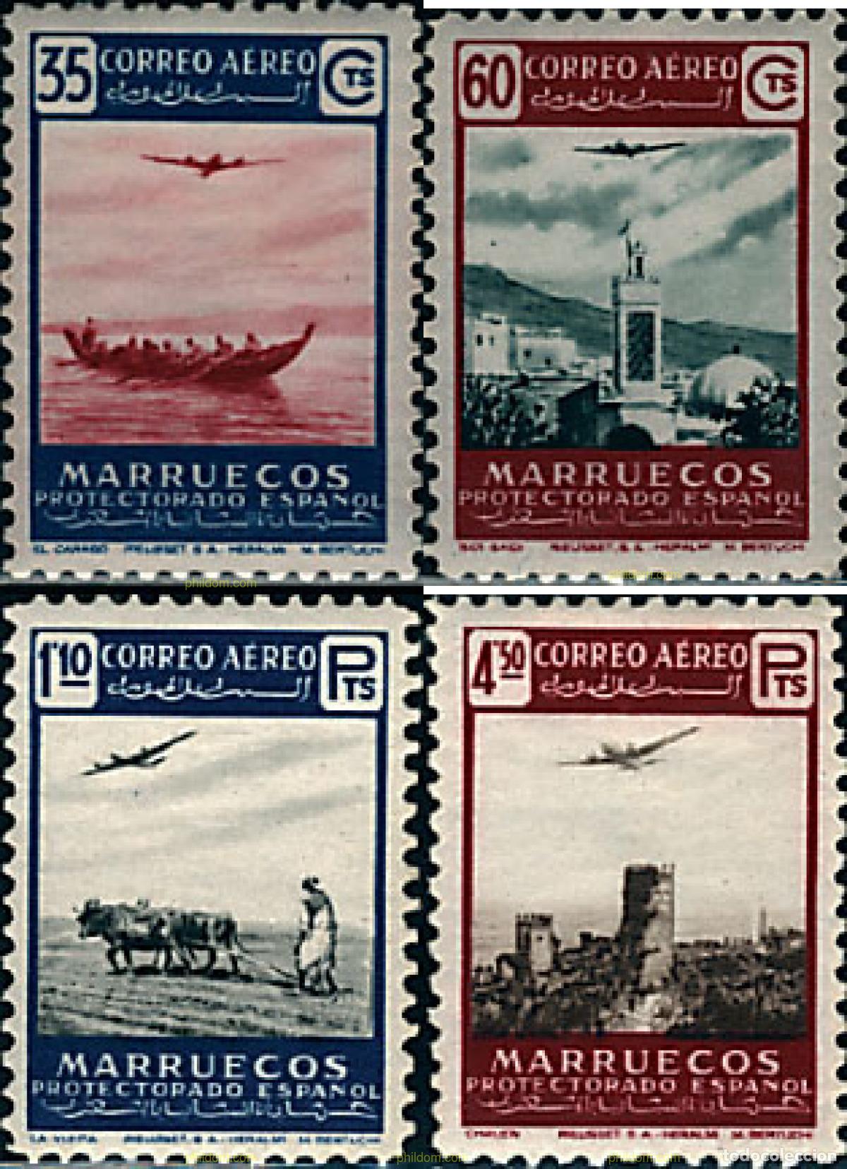Sellos: 750262 HINGED MARRUECOS ESPA&Ntilde;OL 1953 MOTIVOS VARIOS
