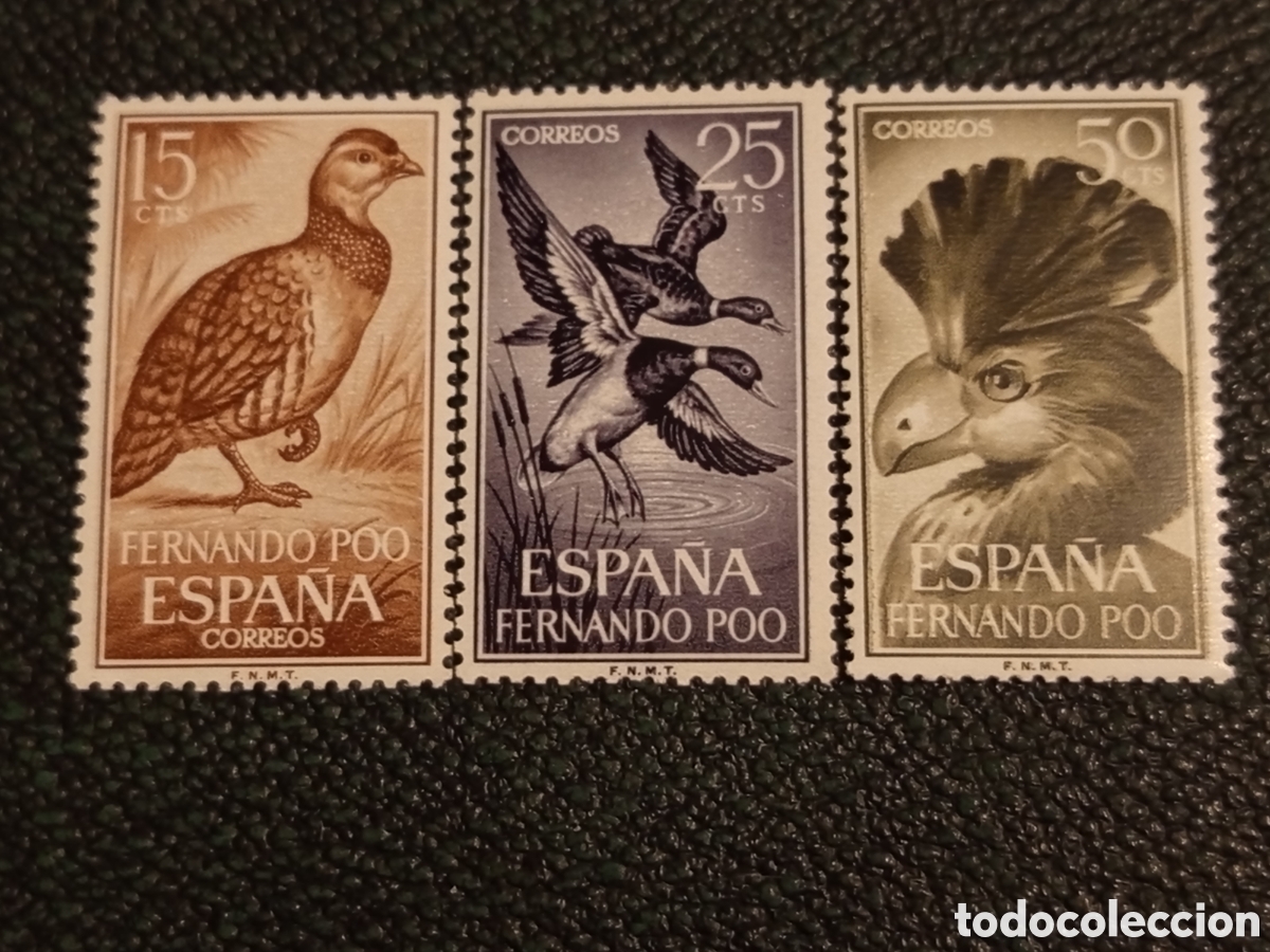 Sellos: Fernando Poo 1964 Aves Lote de 3 Valores Edifil 226/228 Nuevos MNH **