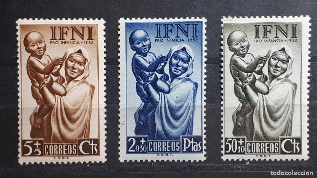 Sellos: IFNI. A&Ntilde;O 1952. *. EDIFIL 79/81