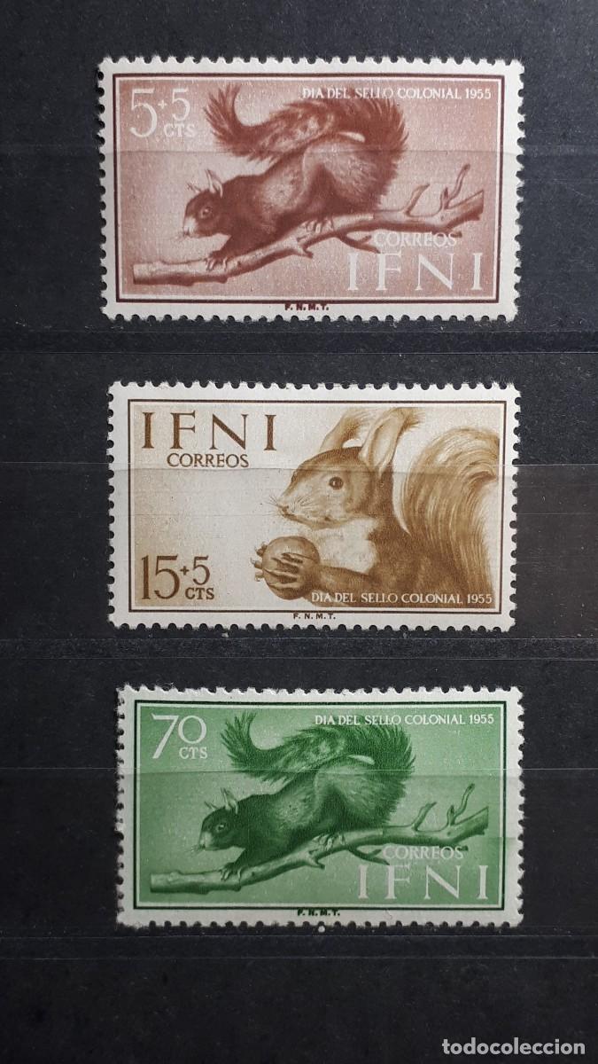 Sellos: IFNI. A&Ntilde;O 1955. *. EDIFIL 125/7
