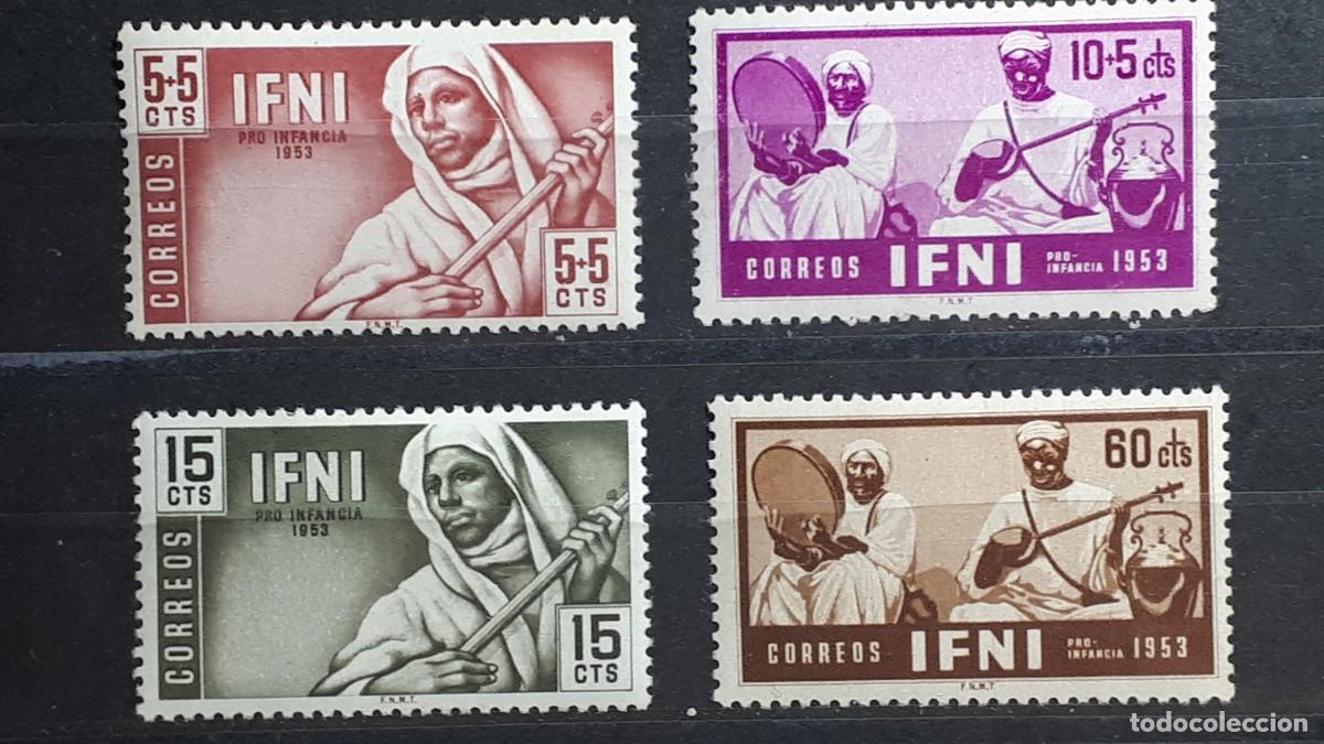 Sellos: IFNI. A&Ntilde;O 1953. *. EDIFIL 95/6