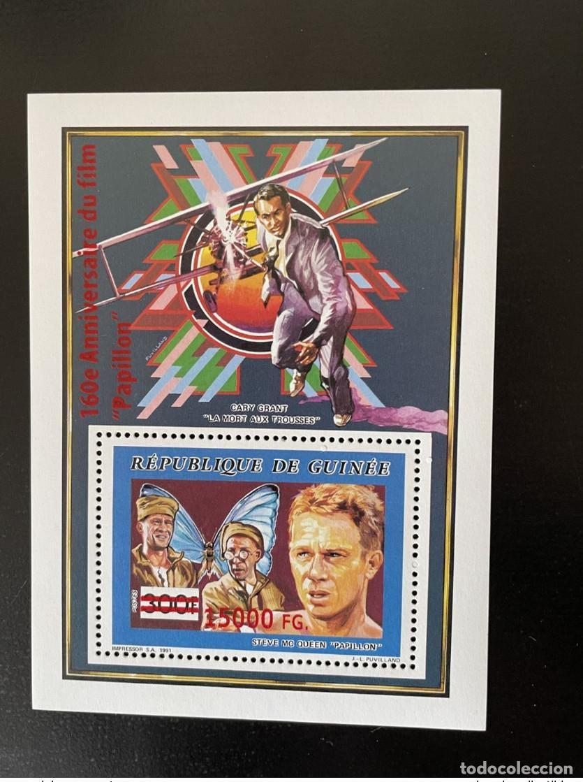 Sellos: Guinea 2008 Mi. Bl. 1644 Overloaded pel&iacute;cula de Steve McQueen 'Papillon' Butterfly
