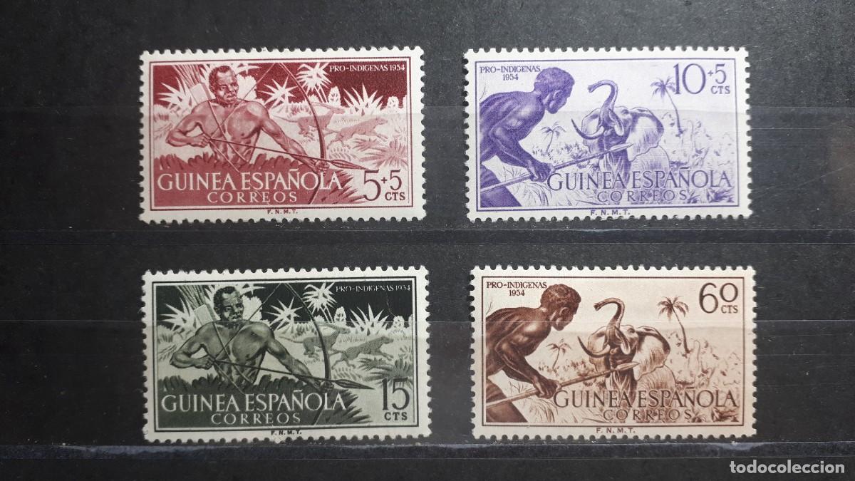 Sellos: GUINEA. A&Ntilde;O 1954. *. EDIFIL 334/7