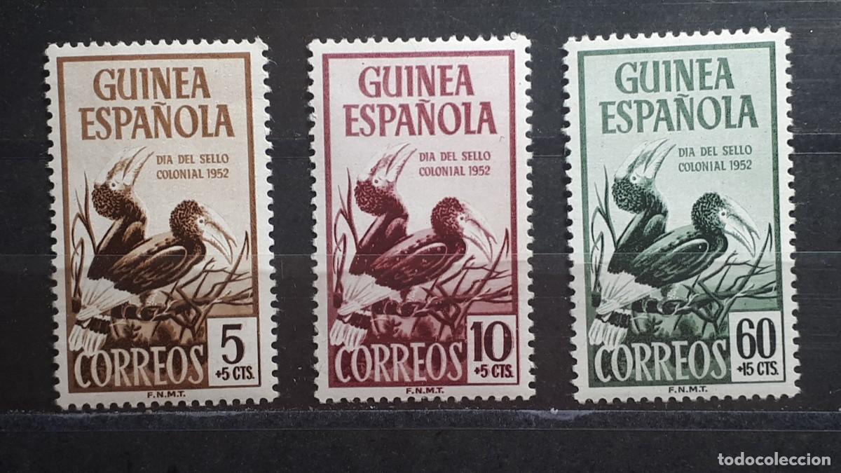 Sellos: GUINEA. A&Ntilde;O 1952. *. EDIFIL 318/20