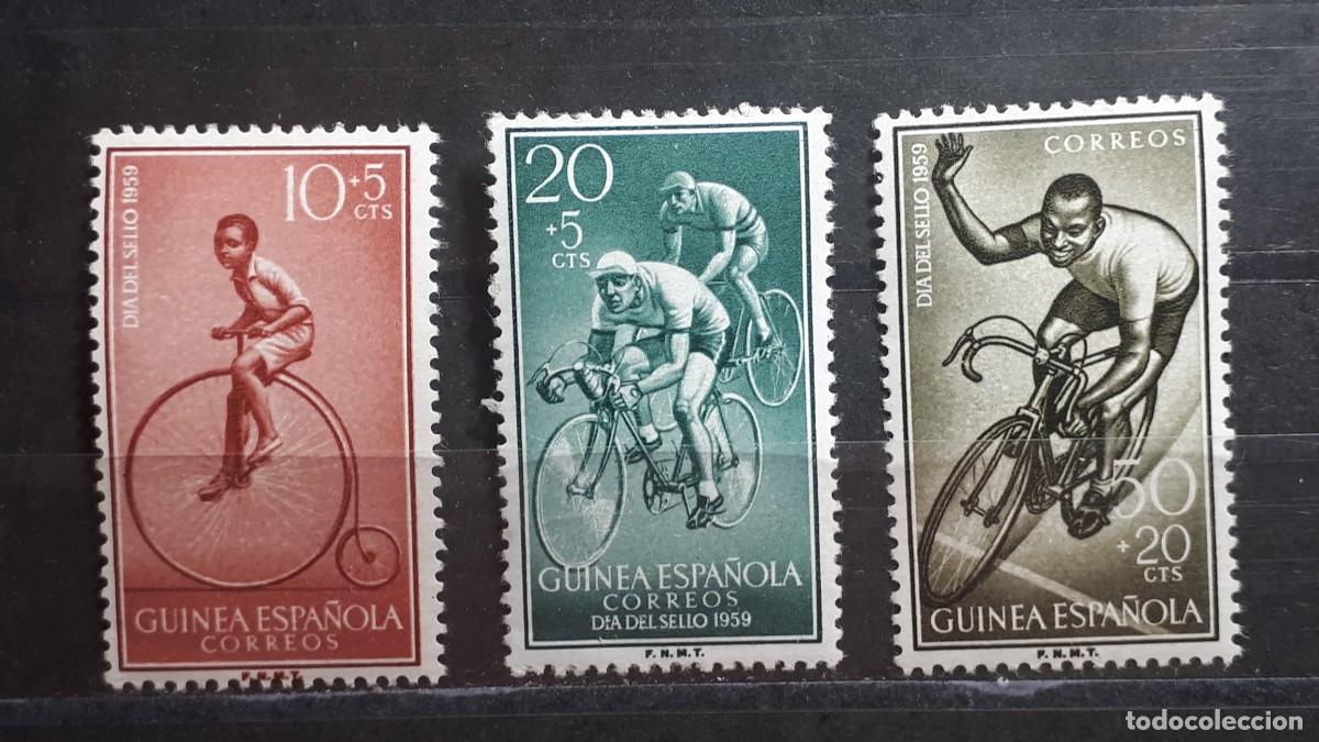 Sellos: GUINEA. A&Ntilde;O 1959. *. EDIFIL 395/7