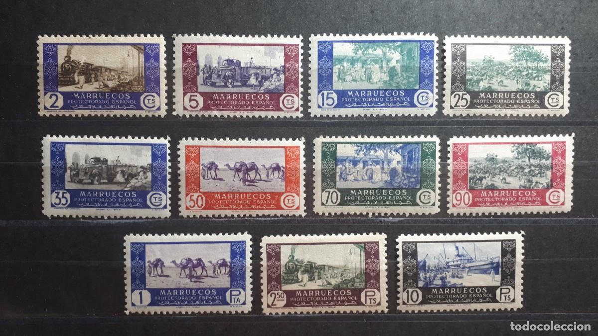 Sellos: MARRUECOS. A&Ntilde;O 1948. *. EDIFIL 280/90