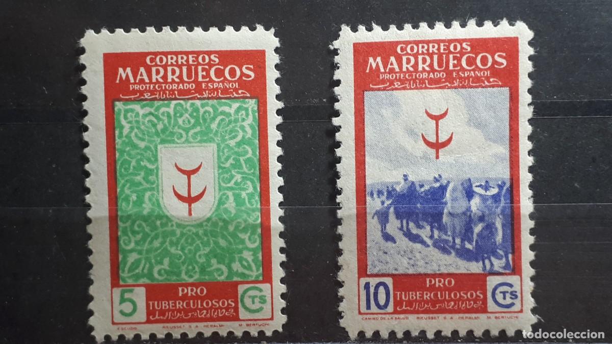 Sellos: MARRUECOS. A&Ntilde;O 1949. *. EDIFIL 307/8