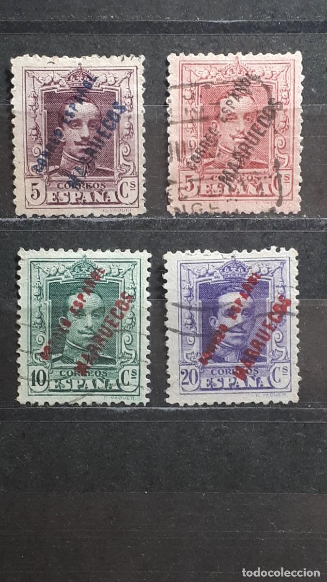 Sellos: T&Aacute;NGER. A&Ntilde;O 1923. &deg;. EDIFIL 18/21