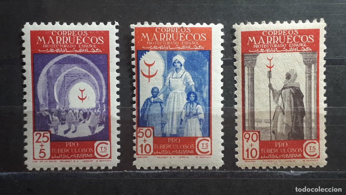 Sellos: MARRUECOS. A&Ntilde;O 1947. *. EDIFIL 277/9
