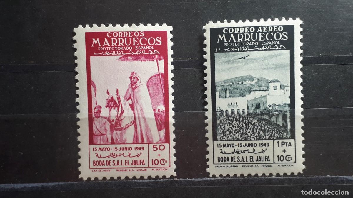 Sellos: MARRUECOS. A&Ntilde;O 1949. *. EDIFIL 305/6