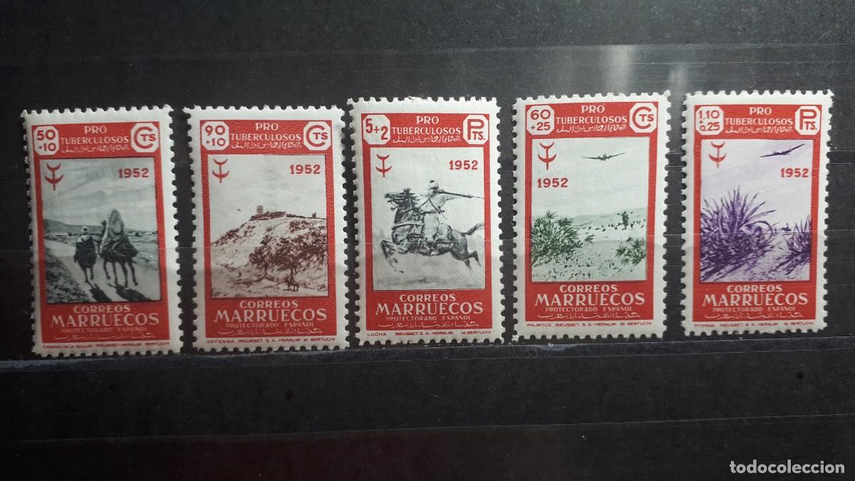 Sellos: MARRUECOS. A&Ntilde;O 1952. *. EDIFIL 363/5, 367/8