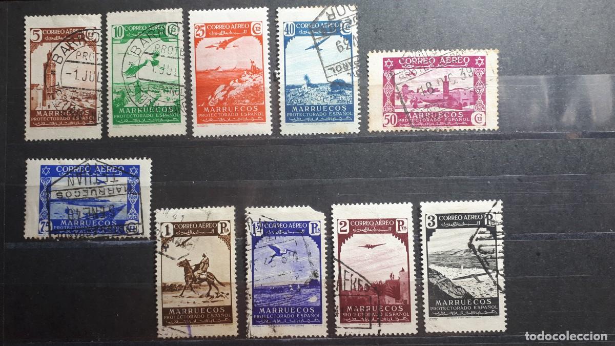 Sellos: MARRUECOS. A&Ntilde;O 1938. &deg;. EDIFIL 186/95