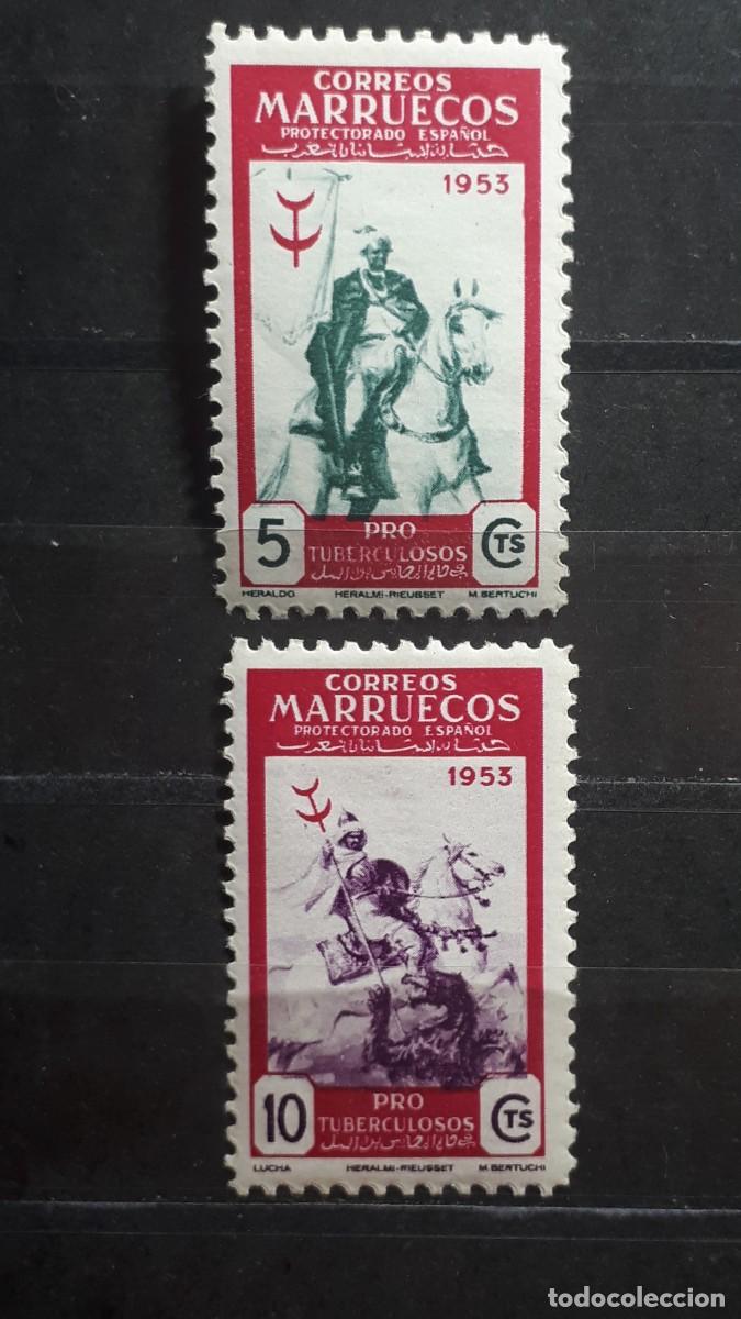 Sellos: MARRUECOS. A&Ntilde;O 1953. *. EDIFIL 374/5