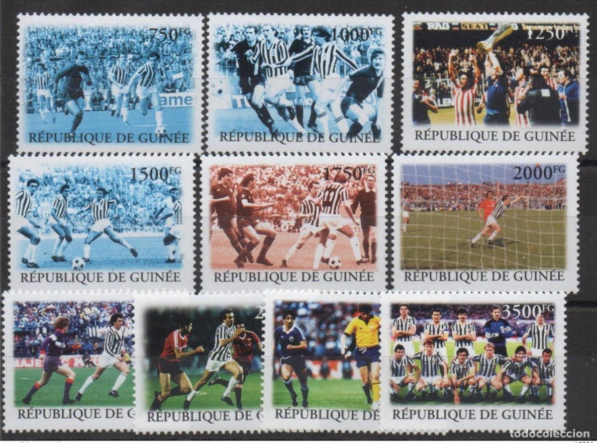 Sellos: Guinea 2004/2010? Mi. E-O8065 Soccer Fu&szlig;ball MNH 10 val. &iexcl;RARO!