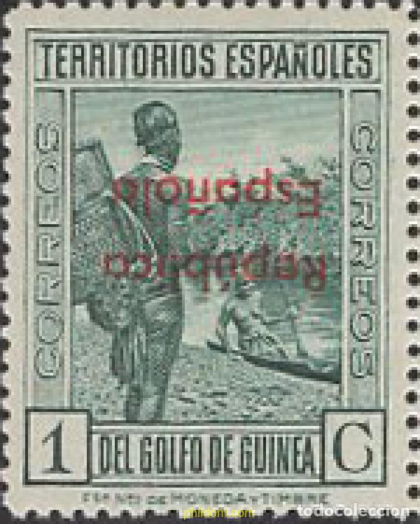 Sellos: 658547 MNH GUINEA ESPA&Ntilde;OLA 1932 SELLOS DE 1931 HABILITADOS