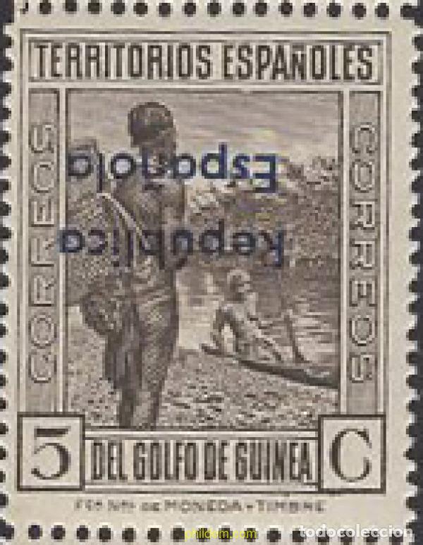 Sellos: 658546 MNH GUINEA ESPA&Ntilde;OLA 1932 SELLOS DE 1931 HABILITADOS