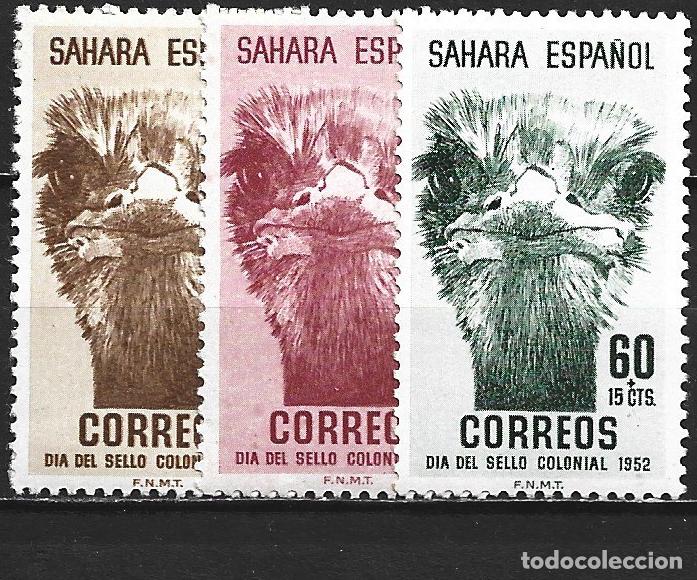 Sellos: SAHARA ESPA&Ntilde;OL EDIFIL NUM. 98/100 ** SERIE COMPLETA SIN FIJASELLOS