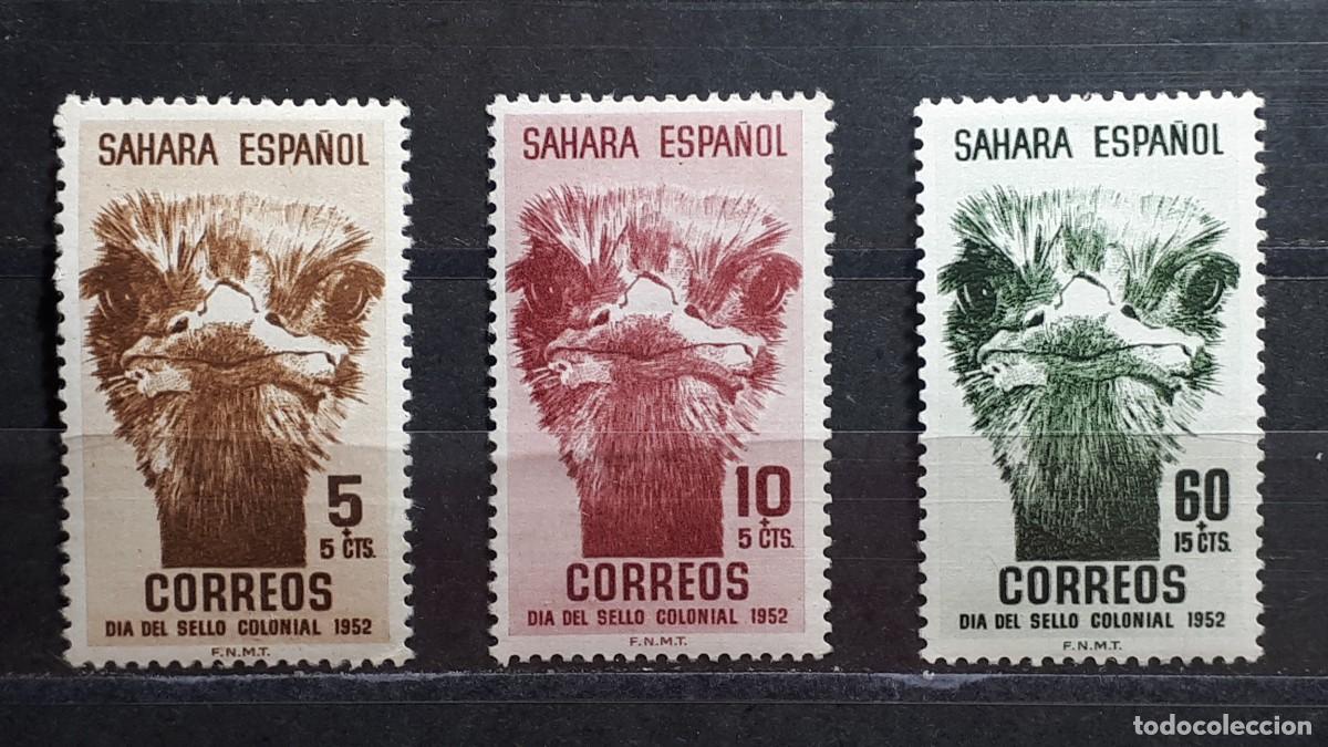 Sellos: S&Aacute;HARA. A&Ntilde;O 1952. *. Edifil 98/100
